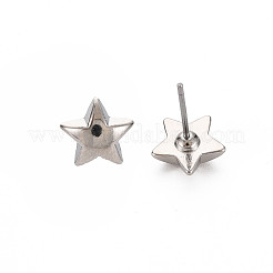 Star Stud Earrings for Women&nbsp;EJEW-S213-03A-01S-RS