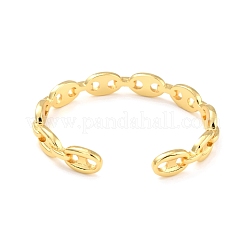 Coffee Bean Chain Shape Cuff Bangle&nbsp;BJEW-I298-29G