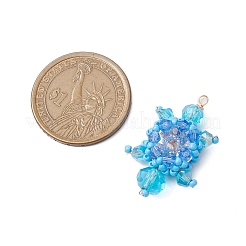 Seed Beads Beaded Charms&nbsp;PALLOY-MZ00351-03