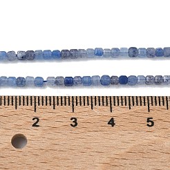 Natural Dyed & Heated Blue Aventurine Beads Strands&nbsp;G-P457-B01-10