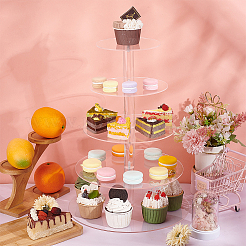 5-Tier Acrylic Circle Dessert Display Risers&nbsp;ODIS-WH0001-49