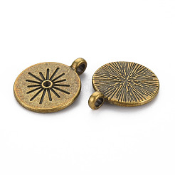 Tibetan Style Alloy Pendant Rhinestone Settings&nbsp;TIBEP-N010-001AB-RS
