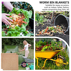 Square Jute Fabric&nbsp;DIY-WH0308-873
