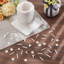 Square Aluminum Oxide Ceramic Porous Refractory Mats with 60Pcs Kiln Frame Support Nails&nbsp;DIY-OC0015-75