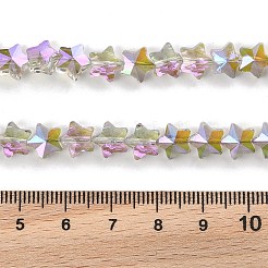 Electroplate Transparent Glass Beads Strands&nbsp;EGLA-U004-03A-HP05