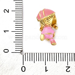 Brass Enamel European Beads&nbsp;KK-Z081-03