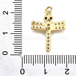 Rack Plating Brass Micro Pave Cubic Zirconia Pendants&nbsp;KK-K401-81G