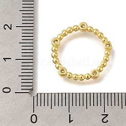 Rack Plating Brass Clear Cubic Zirconia Linking Rings&nbsp;KK-I716-26G-01