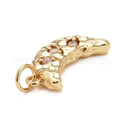 Rack Plating Brass Clear Cubic Zirconia Pendants&nbsp;KK-M229-24G