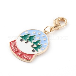 Christmas Themed Alloy Enamel Pendants&nbsp;HJEW-JM00457