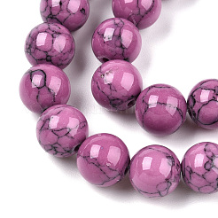 Dyed Synthetic Turquoise Gemstone Bead Strands&nbsp;TURQ-R032-8mm-XSS15