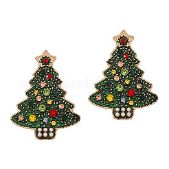 Christmas Tree  Alloy Enamel Stud Earrings&nbsp;FS-WG53A5C-01