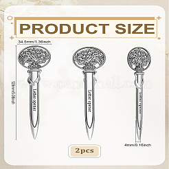 2Pcs Zinc Alloy Envelope Opener&nbsp;AJEW-LP0012-23