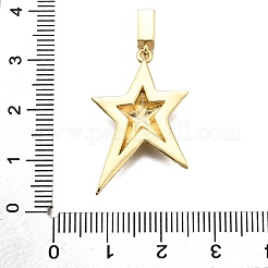 Brass Micro Pave Cubic Zirconia Pendants&nbsp;KK-K401-04A-G