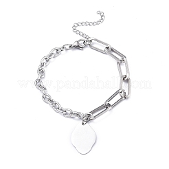 Non-Tarnish 304 Stainless Steel Paperclip Chains & Cable Chain Jewelry Sets&nbsp;SJEW-K153-01P