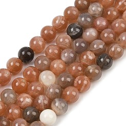 Natural Multi-Moonstone Beads Strands&nbsp;G-J157-8mm-06
