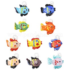 5Pcs 5 Colors Handmade Lampwork Pendants&nbsp;LAMP-FS0001-80B