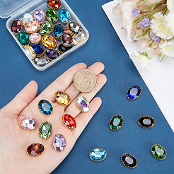 AHADEMAKER 36Pcs 18 Colors Sew on Rhinestone&nbsp;RGLA-GA0001-03