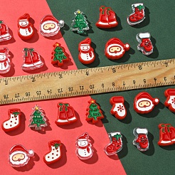 24Pcs 12 Styles Christmas Decorations Theme Opaque Acrylic Bead with Enamel&nbsp;FIND-FS0002-66