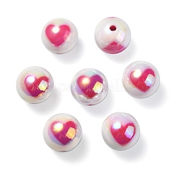 UV Plating Rainbow Iridescent Acrylic Beads&nbsp;X1-OACR-F004-09E