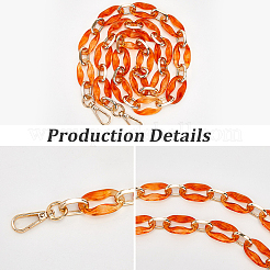 Oval Resin Link Purse Chains&nbsp;FIND-WH20006-62C