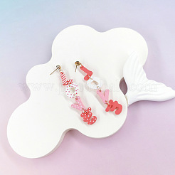 Acrylic Dangle Stud Earrings&nbsp;FS-WG919F8-01