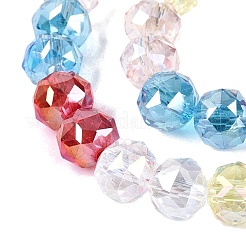 Electroplate Transparent Glass Beads Strands&nbsp;EGLA-Q135-8MM-C04