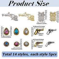 Western Theme Alloy Cabochons&nbsp;MRMJ-SP0001-38A