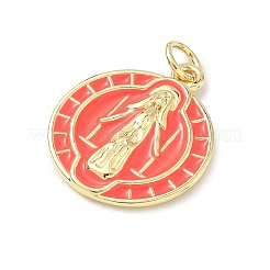 Brass Enamel Pendants&nbsp;LS-KK-H255-05G-03