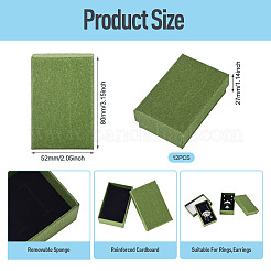 12Pcs Cardboard Paper Jewelry Storage Boxes with Sponge&nbsp;CON-TA0001-43D
