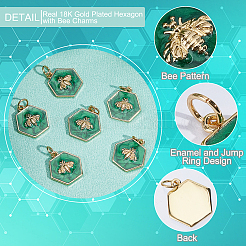 6Pcs Rack Plating Brass Enamel Pendants&nbsp;KK-BBC0004-58