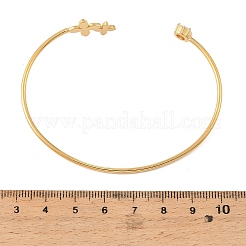 304 Stainless Steel Micro Pave Clear Cubic Zirconia Cuff Bangles&nbsp;SA-C001-02B-G