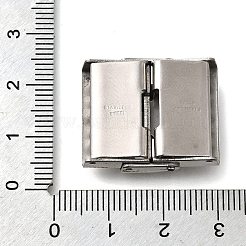 Tarnish Resistant Rectangle 201 Stainless Steel Watch Band Clasps&nbsp;STAS-F067-06