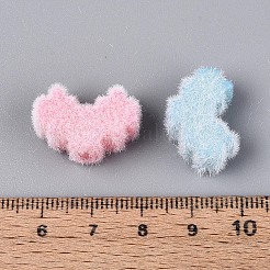 Flocking Opaque Acrylic Heart Beads&nbsp;OACR-T030-13M