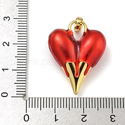 Rack Plating Brass With Enamel Pendants&nbsp;KK-I718-05G