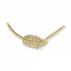 Brass Micro Pave Cubic Zirconia 2-Loop Pendants&nbsp;KK-E068-VC020