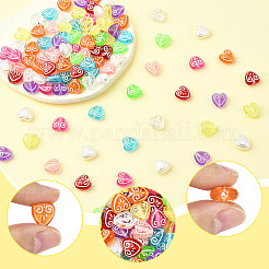 200Pcs 10 Colors Transparent Resin Beads&nbsp;RESI-SC0006-49