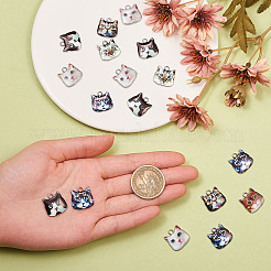 60Pcs 6 Colors Zinc Alloy Enamel Pendants&nbsp;ENAM-CJ0001-77