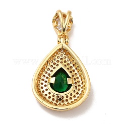 Brass Micro Pave Cubic Zirconia Pendants&nbsp;KK-H433-47G