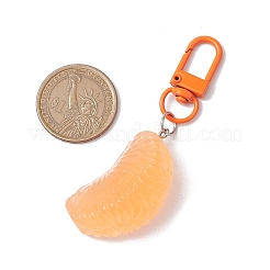 Resin Orange Pendant Decorations&nbsp;HJEW-JM02546
