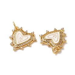 Rack Plating Brass Micro Pave Clear Cubic Zirconia Charms&nbsp;KK-D074-04G-02