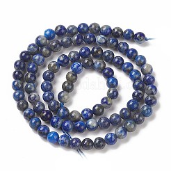 Natural Lapis Lazuli Round Beads Strands&nbsp;G-I181-09-4mm