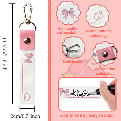 PU Leather & Cotton Name Marker Keychain&nbsp;AJEW-WH0514-043