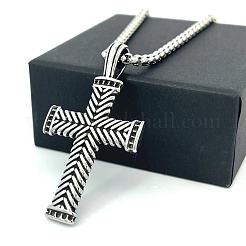 Vintage Hip Hop Cross Pendant 304 Stainless Steel Necklaces for Men Women&nbsp;ZR0074