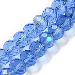 Electroplate Transparent Glass Beads Strands&nbsp;GLAA-D022-01