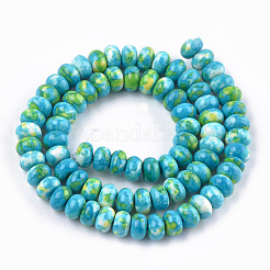 Synthetic Ocean White Jade Beads Strands&nbsp;TURQ-T002-01E