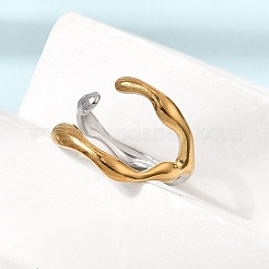 Irregular 304 Stainless Steel Cuff Open Rings for Women&nbsp;SA-CBA7062-13GP