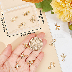 12Pcs Rack Plating Brass Charms&nbsp;ZIRC-BBC0002-51
