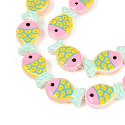 Dyed & Heated Glass Enamel Beads&nbsp;GLAA-T023-45C