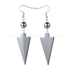 Non-Magnetic Synthetic Hematite Dangle Earrings&nbsp;EJEW-JE03731-04